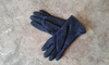 перчатки кожаные женские, размер 6,5. Чёрные