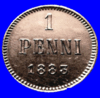 Раритет. Монета 1 пенни 1883 года (RRR)