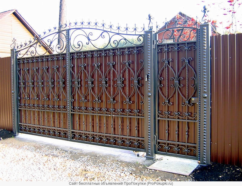 Ворота въездные металлические
