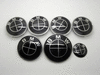 Эмблемы чёрные BMW, комплект 7 значков БМВ