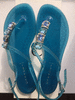 Сланцы сандалии новые casadei италия 39 голубые силикон