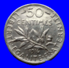 Редкая, серебряная монета 50 сантимов 1916 год