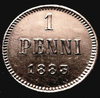Редкая, медная монета 1 пенни 1833 года