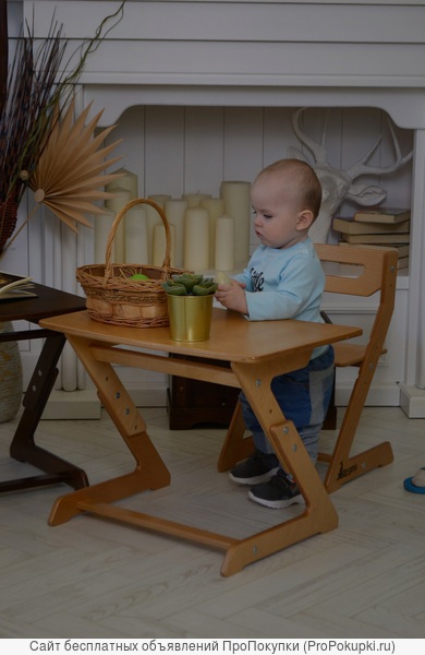 Растущий стульчик + столик - комплект 