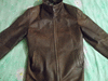 куртка кожаная коричневая стильная