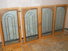 Дверцы для мебельной стенки 4 шт, стекла-витраж
