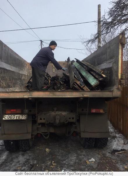 Вывоз мусора после пожара Омск