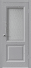 Межкомнатная дверь Вива 2 остекленная (серый, шампань)