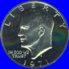 Редкая серебряная монета 1 доллар 1971 года