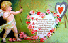 Редкая открытка. Модерн «Со Святым Валентином!»1901 год