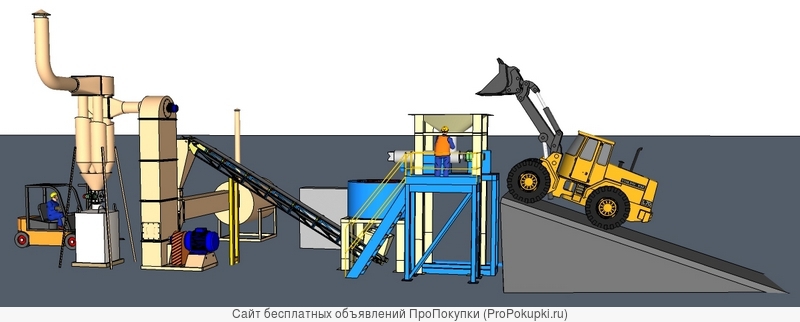 Оборудование производства сыпучих удобрений и корма из сапропеля