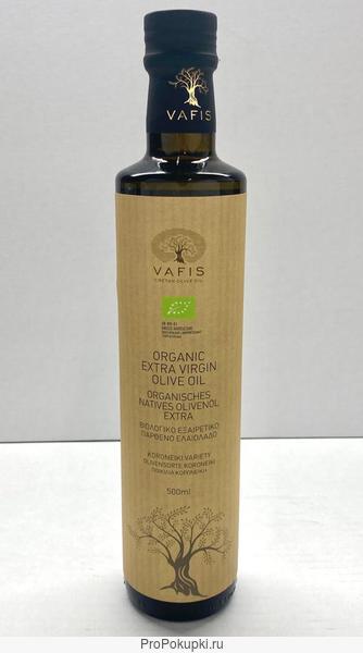 Оливковое масло Vafis Organic Extra Virgin Olive oil -greece