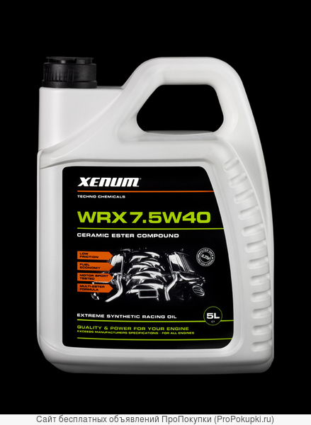 Синтетическое масло с эстерами и керамикой Xenum WRX 7,5W40 1L